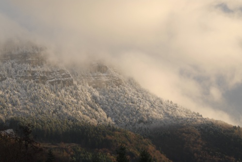 Première neige de l'année sur le Revard Massif des Bauges