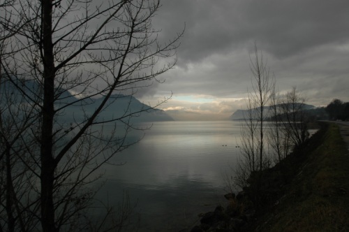 Le lac du bourget vue de la nationale
