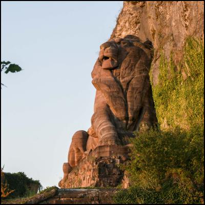 Le lion de Belfort au couchant